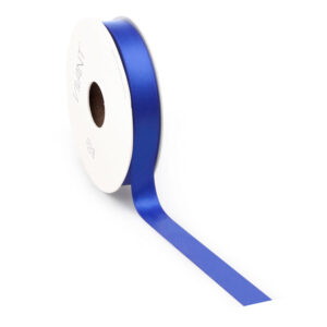 dubbelzijdig satijnen lint blauw 2,5 cm