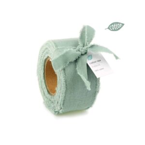 katoenen lint zeeblauw 4 cm