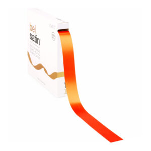 satijnen lint oranje bel satin orange 2,5 cm