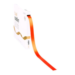 satijnen lint oranje 1,5 cm