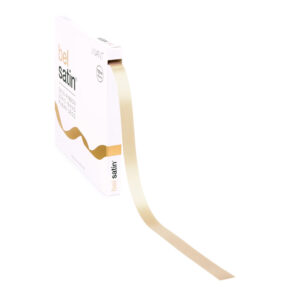 satijnen lint beige 1,5 cm