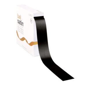 satijnen lint zwart 4 cm