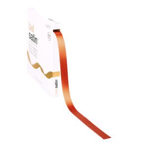 satijnen lint cognac 1,5 cm