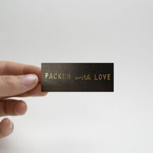 sticker zwart 6,5 x 2,5 cm