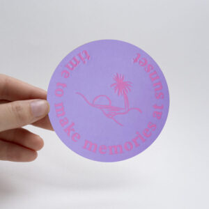 sticker lila 9 cm