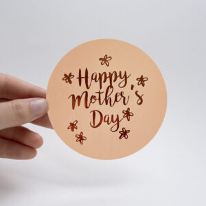 sticker roze 9 cm