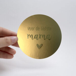 sticker goud 9 cm