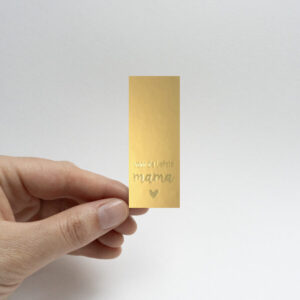 sticker goud 6,5 x 2,5 cm