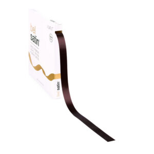 satijnen lint donkere chocolade 1,5 cm