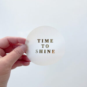 sticker wit 9 cm