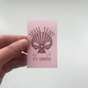 sticker roze 5 x 8 cm