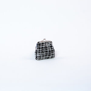 portemonnee zwart 8 x 7,5 cm