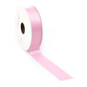 dubbelzijdig satijnen lint marble roze 2,5 cm
