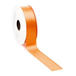 dubbelzijdig satijnen lint oranje 2,5 cm