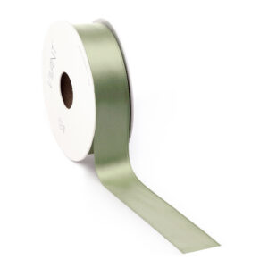 dubbelzijdig satijnen lint groen goud 2,5 cm