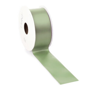 dubbelzijdig satijnen lint groen goud 3,8 cm