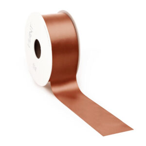 dubbelzijdig satijnen lint brandy 3,8 cm