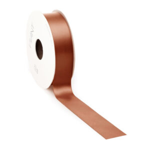 dubbelzijdig satijnen lint brandy 2,5 cm