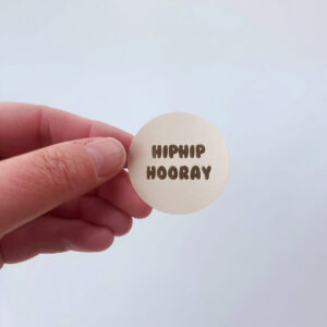 sticker beige 4 cm