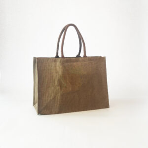 jute draagtas chocolade bruin 51 x 22 x 36 + 3 cm